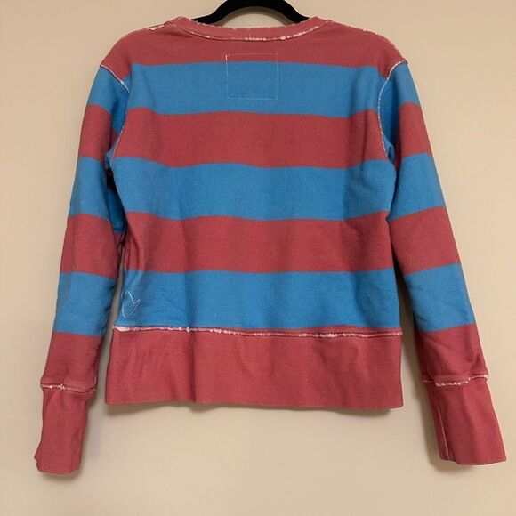 Frank & Eileen Tee Lab Bold Stripe Sweatshirt – Red & Blue, Women’s Small - Picture 4 of 7